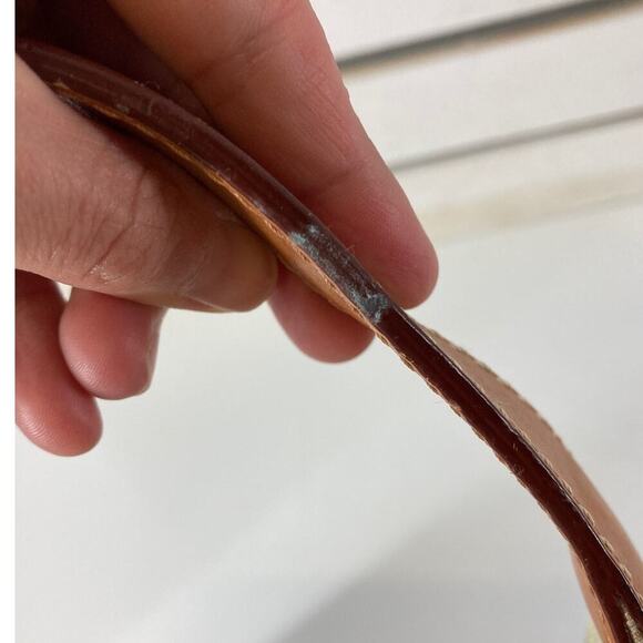 DOONEY & BOURKE, SMALL TAN BROWN CANVAS SIGNATURE HOBO BAG - Picture 14 of 15